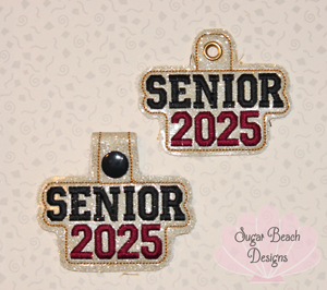 ITH Senior 2025 Key Fob-ith, class, in the hoop, senior, fob, snap, grommet, 2025, 25, school