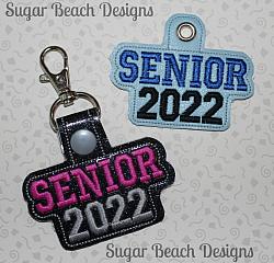 ITH Senior 2022 Key Fob-ITH, In the hoop, key, snap, fob, grommet, rivet, school, senior, 2022
