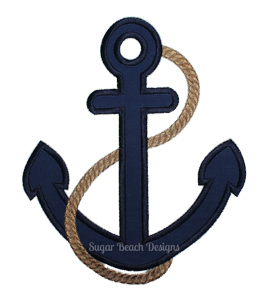 Anchor1-Anchor Embroidery Applique SheSewChic Nautical Ocean